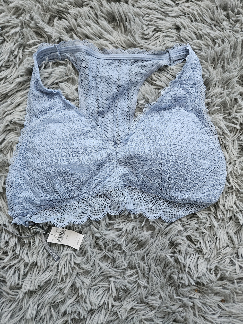Arie Light Blue Lace Bralette NWT